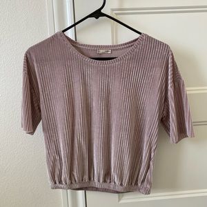 Zara velvet top